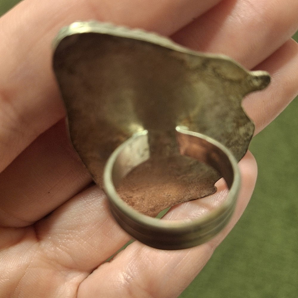 Lightning Bolt Bronco Unicoron Opal Ring NFR Cowgirl Rodeo 6.5-7 Western - Picture 9 of 9